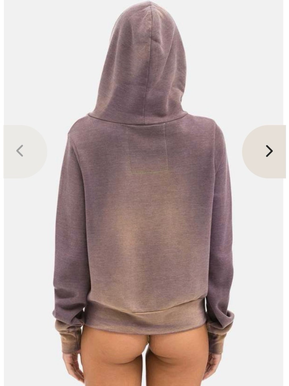 Aviator Nation Faded Mocha Hoodie with Signature Five-Stripes - Picture 4 of 7